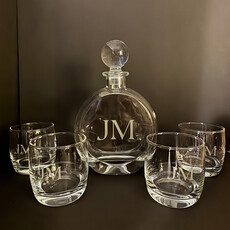 Personalized Decanter - Flat/Round - 750ml - 4 glasses/10oz