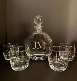 Personalized Decanter - Flat/Round - 750ml - 4 glasses/10oz