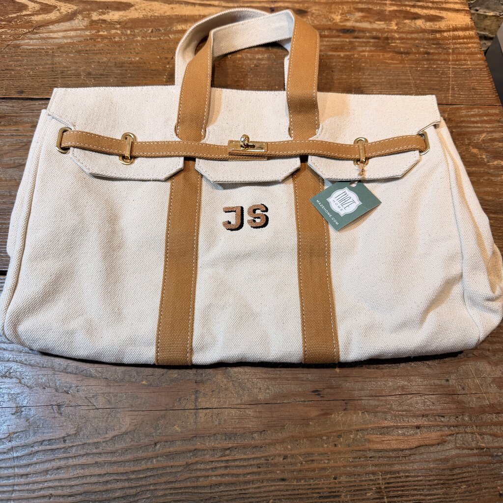 Bag - Luxe - Canvas w/Trim - Gold Buckle -