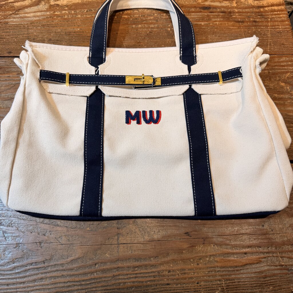 Bag - Canvas w/Trim - Gold Buckle -