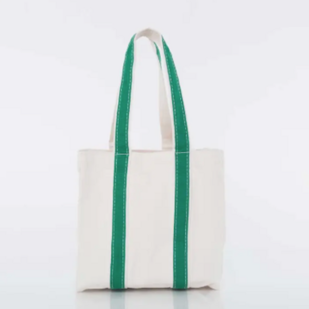 Wine Tote - Canvas -  4 Bottle - Emerald