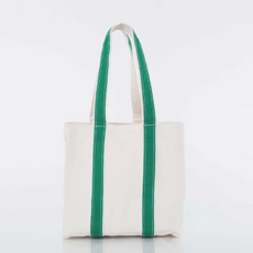 Wine Tote - Canvas -  4 Bottle - Emerald