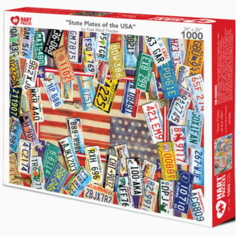 MH Puzzle - State Plates of the USA  - 1000 pieces
