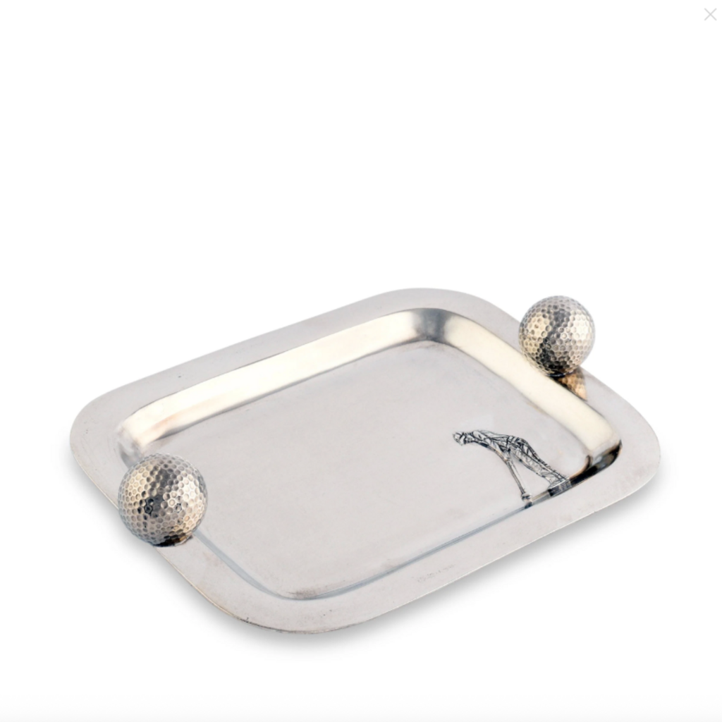 Catchall Tray - Golf Balls - Pewter - 14x9"