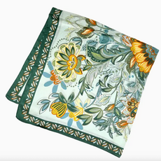 Scarf - Floral - Green/Blue/Orange