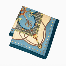 Scarf - Square - Key -  Blue