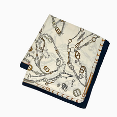 Scarf - Buckles - Black/Cream