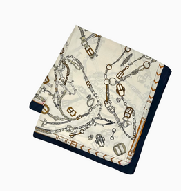 Scarf - Buckles - Black/Cream