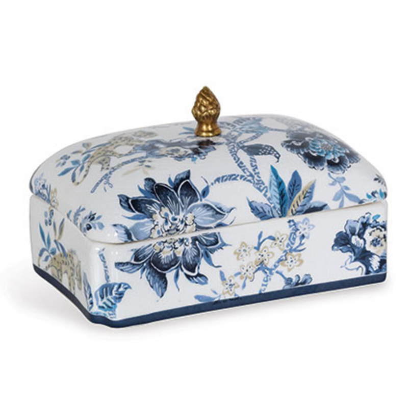 Box - Braganza - Blue -5"H x 8"W x 5"D