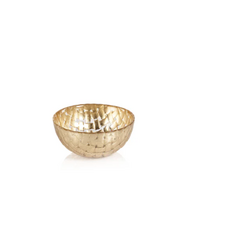 Bowl - Braided Glass - Gold -