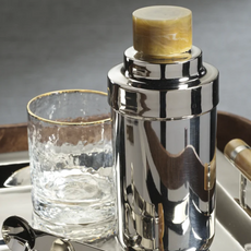 Cocktail Shaker - Spiga - Nickel w/Amber Accent