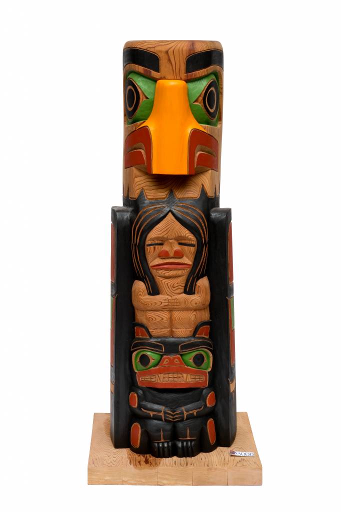 4' Eagle Totem Pole by Cody Mathias
