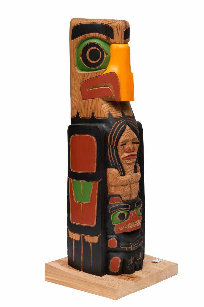 4' Eagle Totem Pole by Cody Mathias