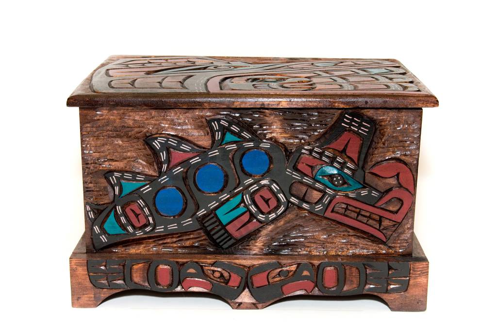 CUSTOM ORDER  Sea Monster, Raven, Hummingbird Chest