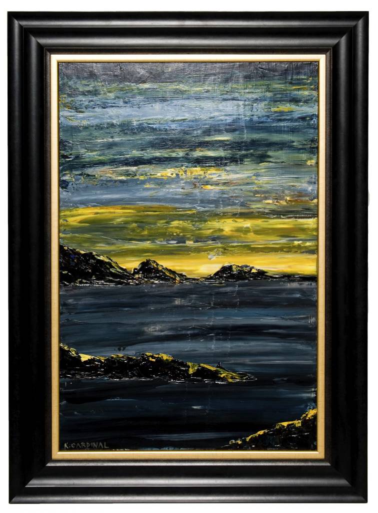 Framed Seascape by Kevin Cardinal (Cree).