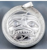 Kwak'waka'wakw Sun & Moon Mask Repousse Pendant