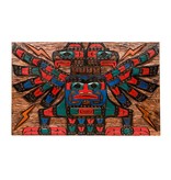 SOLD  Wooden Table with Thunderbird Carved on Top