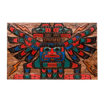 CUSTOM ORDER  Table with Thunderbird Carved on Top