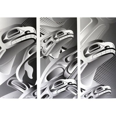 Alano Edzerza triptych print 'Still Making Waves'
