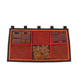 Wall Hanging constructed from 6 Molas (Kuna).