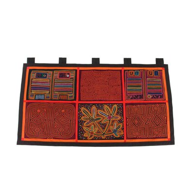 Wall Hanging constructed from 6 Molas (Kuna).