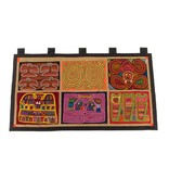 Wall Hanging constructed from 6 Molas (Kuna).