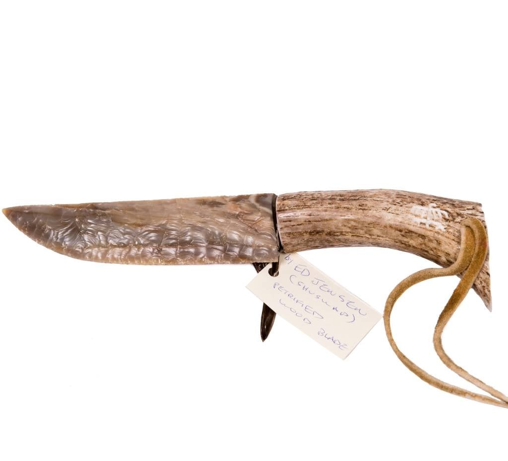 Handmade Stone Knife of Petrified Wood