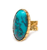 14Kt Gold Ring with Bisbee Turquoise