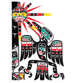 Raven Stealing the Sun' Original Painting by Gord Hill