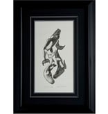 Bill Reid 'Three Haida Whales' framed print