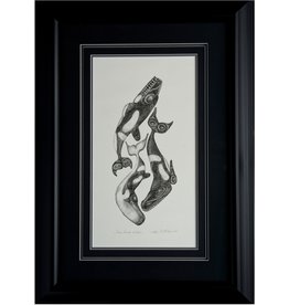 SOLD  Reid 'Three Haida Whales' framed print