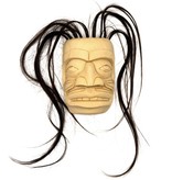 6" Miniature Kwak'wak'wakw Human Mask