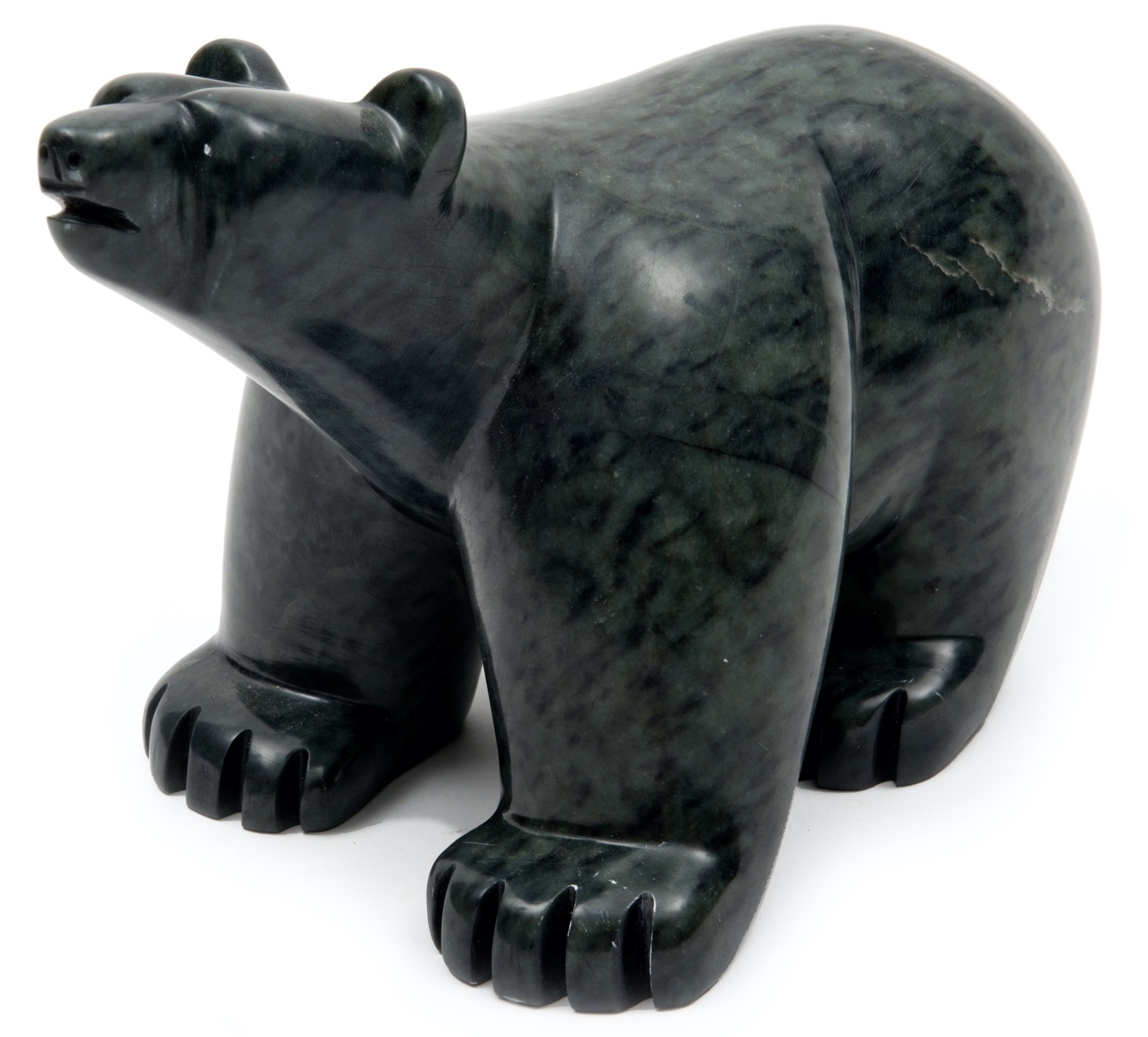 Large Soapstone Bear by Howard Moose (Cree)