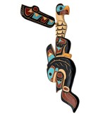 SOLD  Coast Salish Eagle and Killer Whale Carving