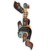SOLD  Coast Salish Eagle and Killer Whale Carving