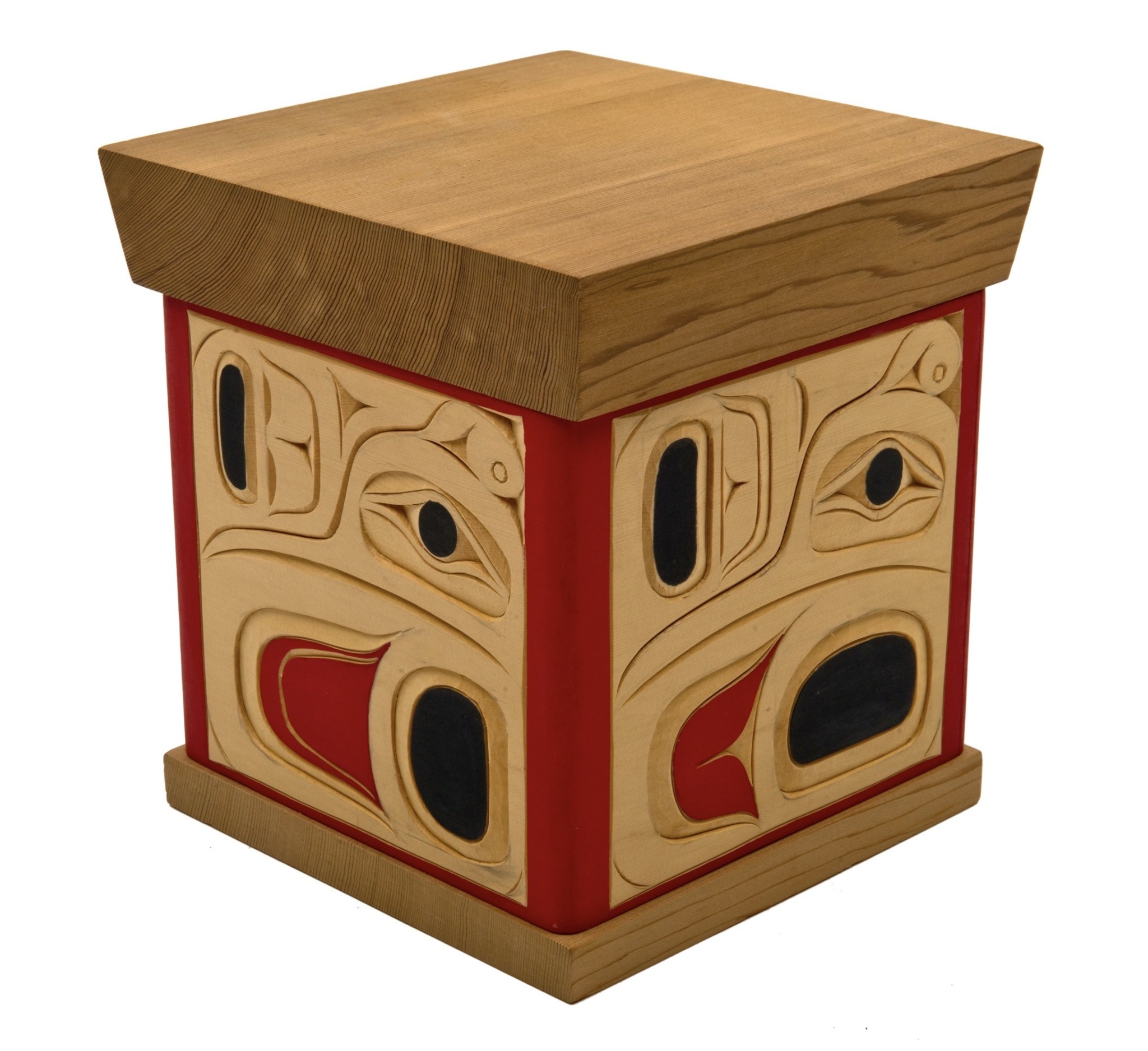 CUSTOM ORDER  Coast Salish Bentwood Box Hummingbird Design