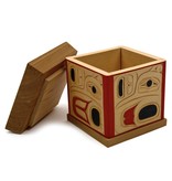 CUSTOM ORDER  Coast Salish Bentwood Box Hummingbird Design