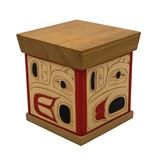 CUSTOM ORDER  Coast Salish Bentwood Box Hummingbird Design