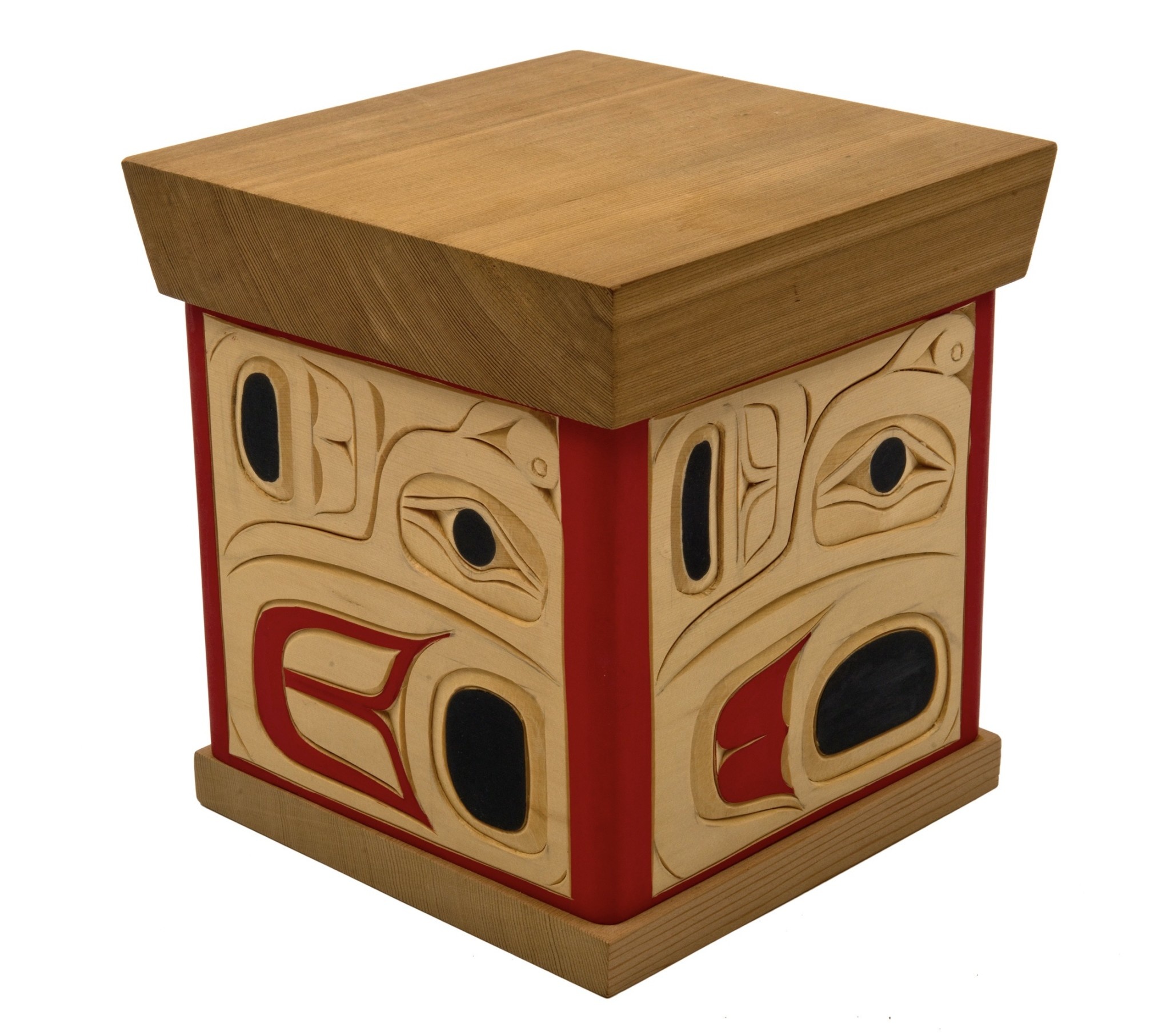 CUSTOM ORDER  Coast Salish Bentwood Box Hummingbird Design