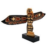 Coast Salish Model Totem Pole by Peter Charlie