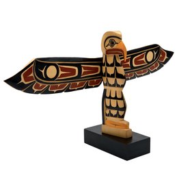 CUSTOM ORDER Coast Salish Model Totem Pole by Peter Charlie