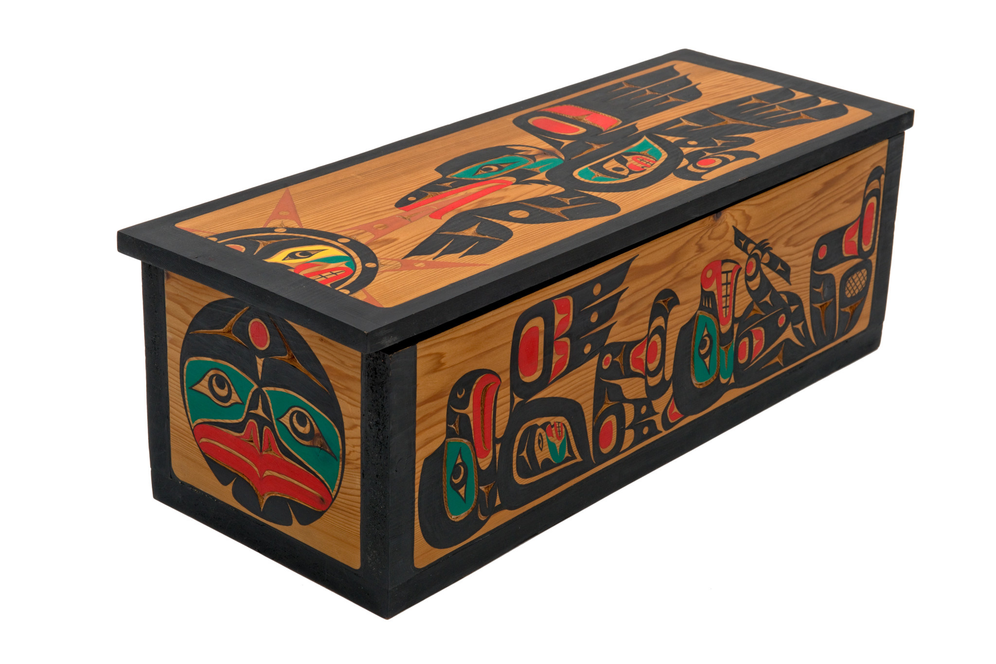 CUSTOM ORDER  Carved and Painted Box (Kwak'waka'wakw)