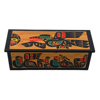 CUSTOM ORDER Carved and Painted Box (Kwak'waka'wakw)