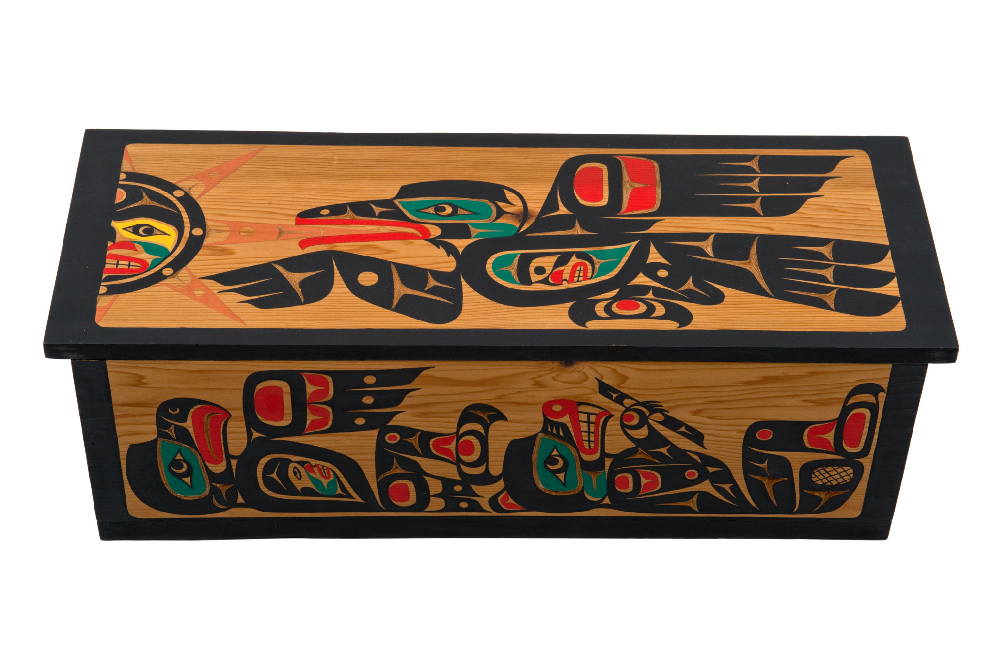 CUSTOM ORDER  Carved and Painted Box (Kwak'waka'wakw)