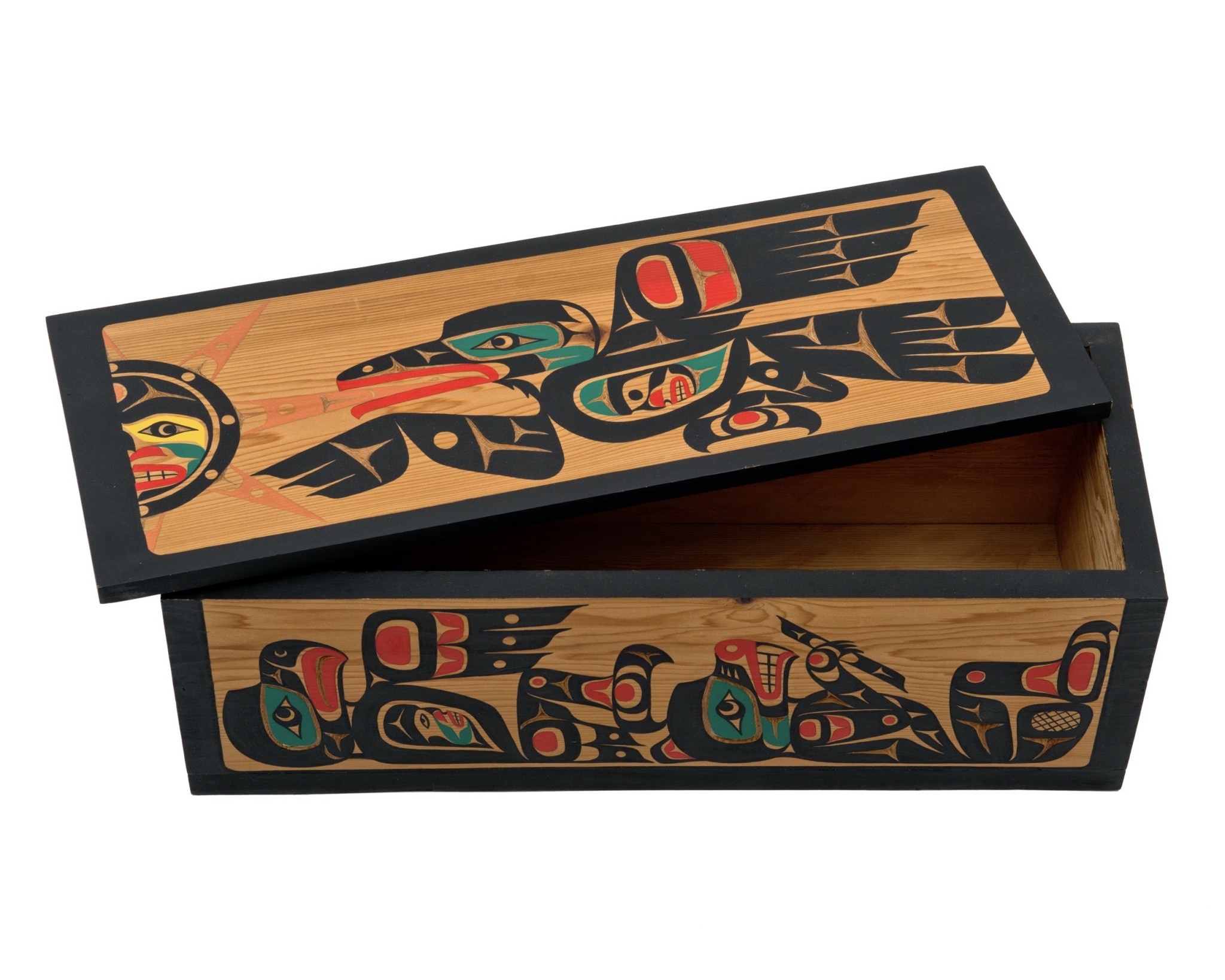 CUSTOM ORDER  Carved and Painted Box (Kwak'waka'wakw)