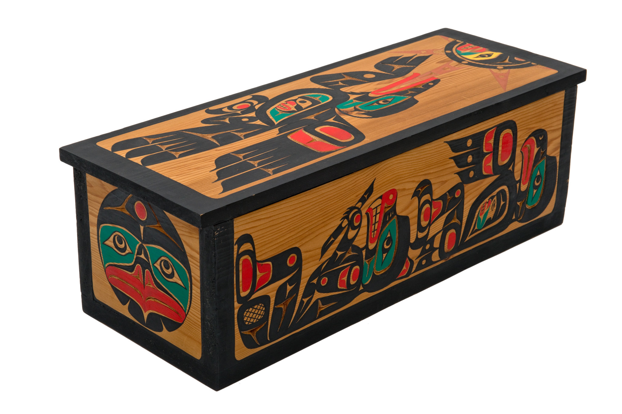 CUSTOM ORDER  Carved and Painted Box (Kwak'waka'wakw)
