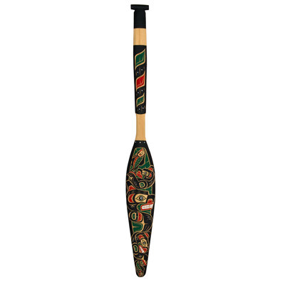 CUSTOM ORDER  Paddle with Mother Bear and Cubs Fishing