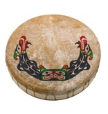 CUSTOM ORDER  Coast Salish Hand-drum with Sisiutl Painting
