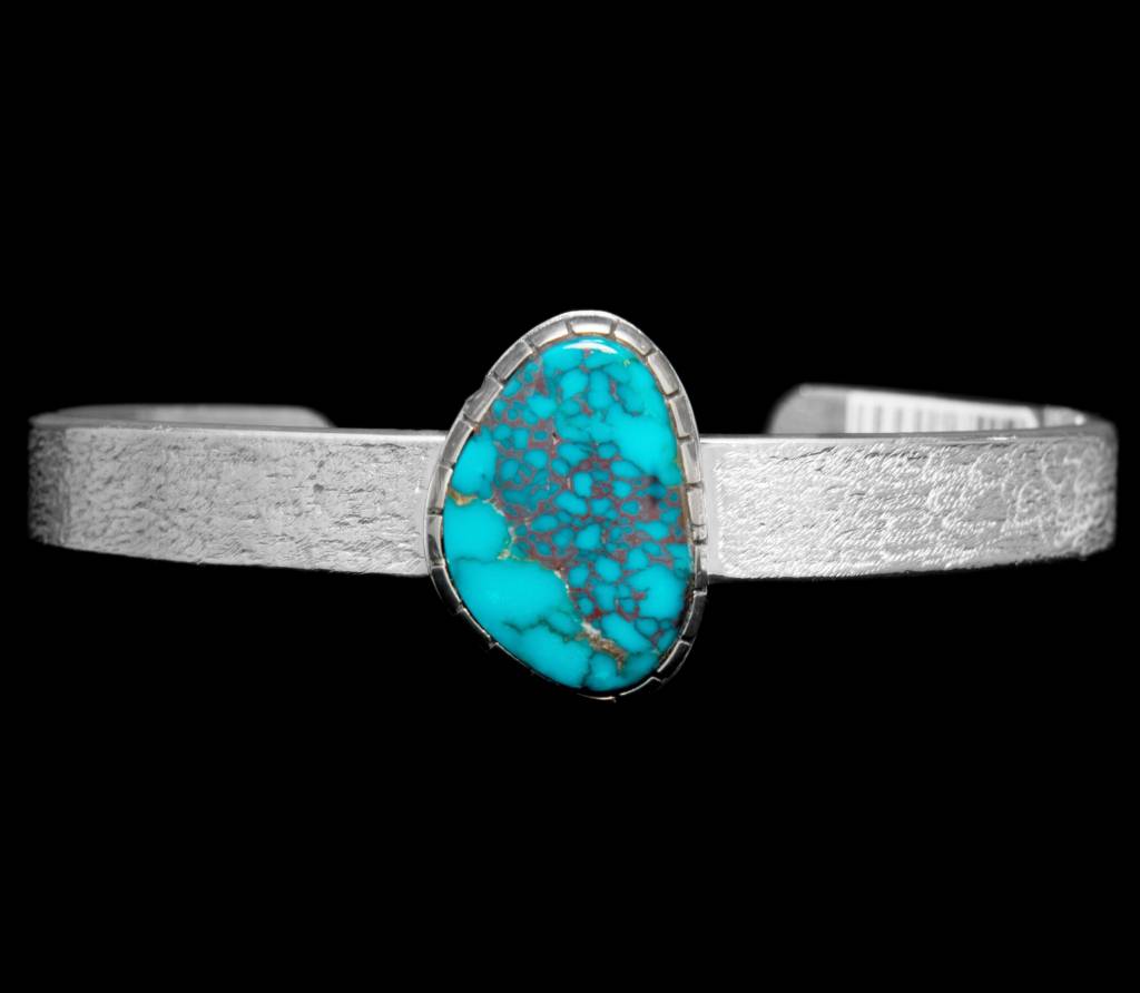 3/8" Tufa Casted Turquoise Bracelet by Terrance Campbell
