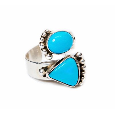 SOLD  Two Stone Sleeping Beauty Turquoise Ring